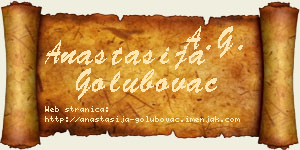 Anastasija Golubovac vizit kartica